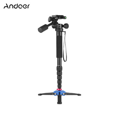 Andoer Portable Aluminum Alloy 6-Section Monopod with 3 Way Camera Video Damping Head Unipod Holder Max Height 169cm 14" Screw
Andoer Portable Aluminum Alloy 6-Section Monopod with 3 Way Camera Video Damping Head Unipod Holder Max Height 169cm 14" Screw