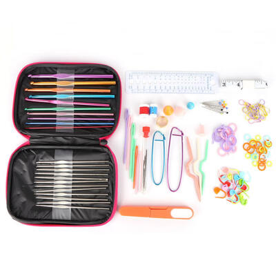 Greensen 100pcs Crochet Hook Set 06-65mm with Yarn Knitting Needles Knit Gauge Scissors DIY Craft Tool
Greensen 100pcs Crochet Hook Set 06-65mm with Yarn Knitting Needles Knit Gauge Scissors DIY Craft Tool