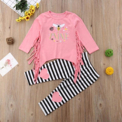 Cute Summer 2PCS Baby Kids Girls Tops Honeybee Print T-shirts Pants Outfits Clothes
Cute Summer 2PCS Baby Kids Girls Tops Honeybee Print T-shirts Pants Outfits Clothes