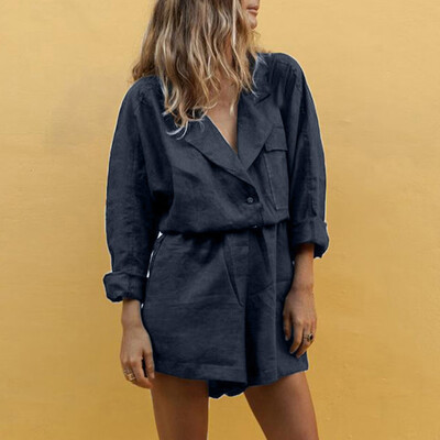 Roseonmyhand Women V Neck Slim Summer Cotton Lapel Button Temperament Suit Shorts Suit
Roseonmyhand Women V Neck Slim Summer Cotton Lapel Button Temperament Suit Shorts Suit
