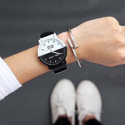 Korean fashion belt watch female student trend mens belt watch ladies watch mens couple quartz watch Im a boy
Korean fashion belt watch female student trend mens belt watch ladies watch mens couple quartz watch Im a boy