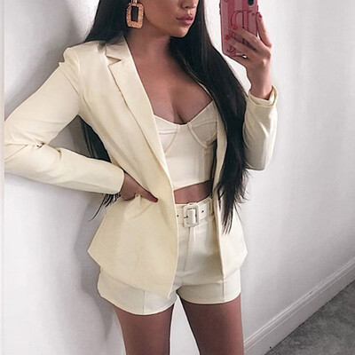 Toponeto Women Long Sleeve Solid Button Fit Office Work Tops Bandage Coats Pants Suit
Toponeto Women Long Sleeve Solid Button Fit Office Work Tops Bandage Coats Pants Suit
