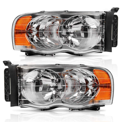 Headlight Assembly for 2002-2005 Dodge Ram Pickup Headlamps Replacement Chrome Housing Amber Reflector Clear Lens
Headlight Assembly for 2002-2005 Dodge Ram Pickup Headlamps Replacement Chrome Housing Amber Reflector Clear Lens