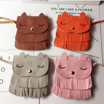 New Lovely Kids Girls PU Leather Tassel Small Cat Shoulder Messenger Bag Purses
New Lovely Kids Girls PU Leather Tassel Small Cat Shoulder Messenger Bag Purses
