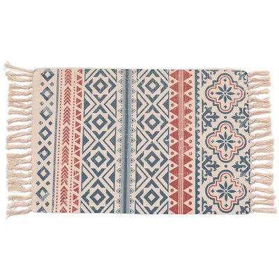 Toponeto Bohemian Hand-woven Cotton Linen Plant Printing Dyeing Decorative Mat 60X90CM
Toponeto Bohemian Hand-woven Cotton Linen Plant Printing Dyeing Decorative Mat 60X90CM