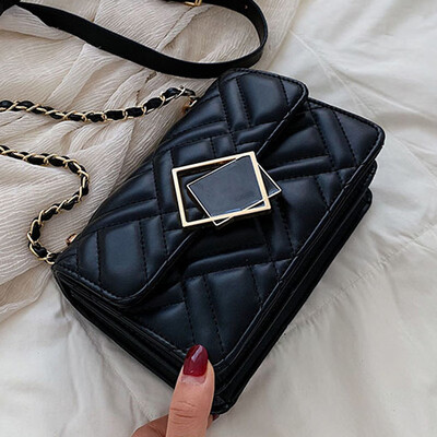 2019 new wave Korean style embroidered line diamond chain small square bag fashion Joker shoulder Messenger bag
2019 new wave Korean style embroidered line diamond chain small square bag fashion Joker shoulder Messenger bag