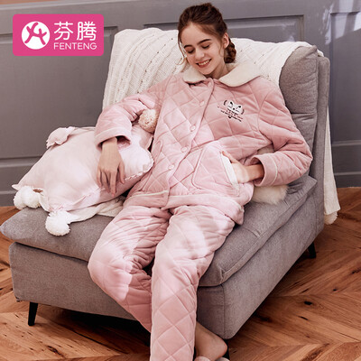 Fenton thickening plus velvet warm ladies pajamas fun couple models 2018 autumn&winter new cartoon pattern lapel comfortable long-sleeved home service L98950084 pink M
Fenton thickening plus velvet warm ladies pajamas fun couple models 2018 autumn&winter new cartoon pattern lapel comfortable long-sleeved home service L98950084 pink M