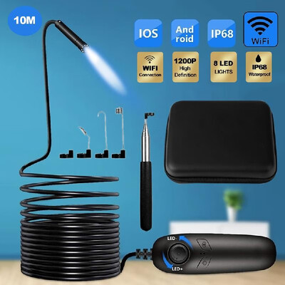 1200P Wireless Endoscope IP68 Waterproof USB Rechargeable 8MM Wifi Snake Inspection Camera Borescope with 8LEDs Light Compatible f
1200P Wireless Endoscope IP68 Waterproof USB Rechargeable 8MM Wifi Snake Inspection Camera Borescope with 8LEDs Light Compatible f