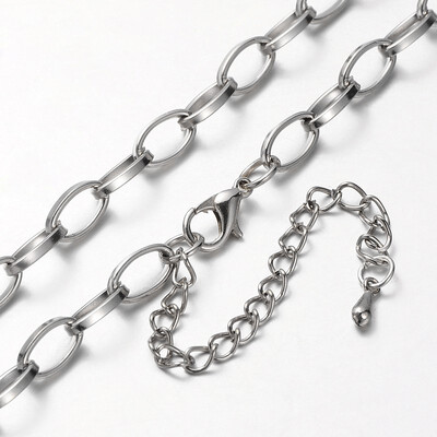 Iron Cable Chain Necklace Makings with Alloy Lobster Claw Clasps&Iron End Chains Platinum 299
Iron Cable Chain Necklace Makings with Alloy Lobster Claw Clasps&Iron End Chains Platinum 299