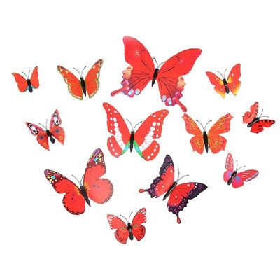 12Pcs Wall Stickers PVC Butterfly Shape Wall Decal Sticker Home Living Room Nursery Refrigerator Stickers DIY Art Decoration Outdo 
12Pcs Wall Stickers PVC Butterfly Shape Wall Decal Sticker Home Living Room Nursery Refrigerator Stickers DIY Art Decoration Outdo