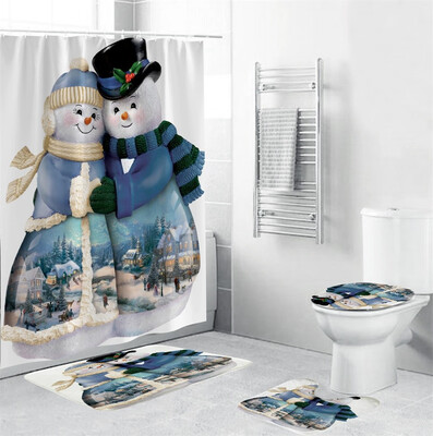 〖Follure〗4Pcs Christmas shower Curtain Bathroom Anti-slip Carpet Rug Toilet Cover Mat Set
〖Follure〗4Pcs Christmas shower Curtain Bathroom Anti-slip Carpet Rug Toilet Cover Mat Set