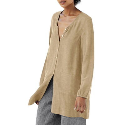 Starmoon Women Casual Solid Long Sleeve Shirt Single-breasted Button Pocket Blouse Top
Starmoon Women Casual Solid Long Sleeve Shirt Single-breasted Button Pocket Blouse Top