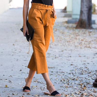 Tailored Fashion Women Casual Bow Belt Bandage Ankle-Length Wide Leg Pants Trousers
Tailored Fashion Women Casual Bow Belt Bandage Ankle-Length Wide Leg Pants Trousers