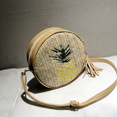 Fashion Women Embroidery Round Straw Bags Bohemian Summer Handbags Rattan Crossbody Bags Handmade Woven Beach Circular Bags
Fashion Women Embroidery Round Straw Bags Bohemian Summer Handbags Rattan Crossbody Bags Handmade Woven Beach Circular Bags