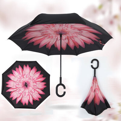 Reverse Folding Double Layer Inverted Chuva Umbrella Self Stand Inside Out Rain Protection C-Hook Hands Windproof for Car
Reverse Folding Double Layer Inverted Chuva Umbrella Self Stand Inside Out Rain Protection C-Hook Hands Windproof for Car