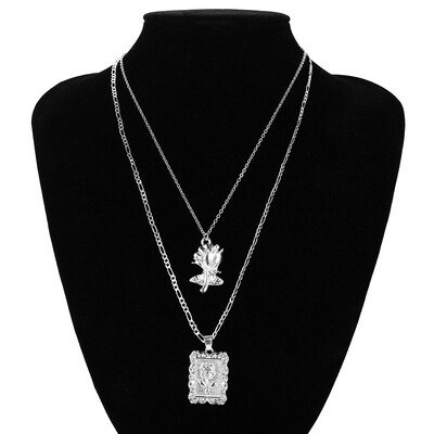 Gold Silvery Color Alloy Pendant Necklace for Women Simple Female Long Chain Coin Necklace Rose Flower Collier 2018 Wholesale
Gold Silvery Color Alloy Pendant Necklace for Women Simple Female Long Chain Coin Necklace Rose Flower Collier 2018 Wholesale