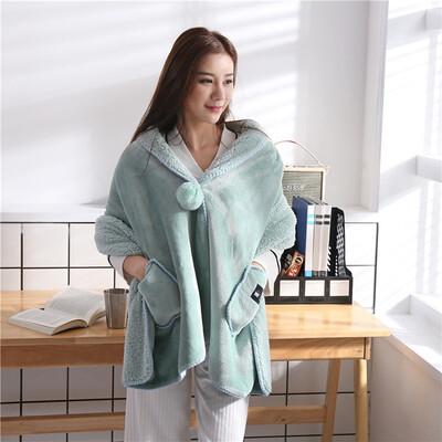Toponeto Soft Flannel Wearable Lazy Shawl Blanket with Button Thick Warm Winter Sofa Mat
Toponeto Soft Flannel Wearable Lazy Shawl Blanket with Button Thick Warm Winter Sofa Mat
