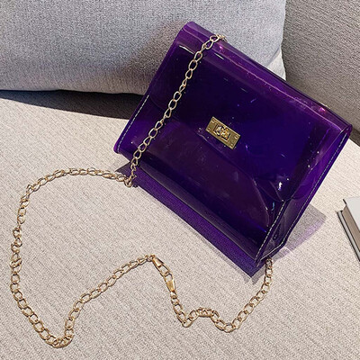 Tailored Womens Fashion Transparent Shoulder Bag Jelly Messenger Bag Solid Color Handbag 
Tailored Womens Fashion Transparent Shoulder Bag Jelly Messenger Bag Solid Color Handbag