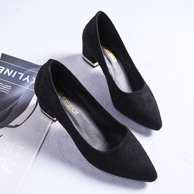 Girls high heels women thick heel 2018 autumn&winter new pointed shoes women with 5cm black size shoes
Girls high heels women thick heel 2018 autumn&winter new pointed shoes women with 5cm black size shoes