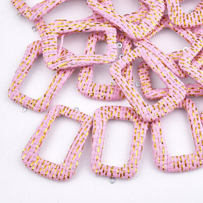 Handmade Raffia Woven Pendants with Iron & Aluminum Findings&Metallic Cord Trapezoid Platinum PearlPink 44x305x4mm Hole
Handmade Raffia Woven Pendants with Iron & Aluminum Findings&Metallic Cord Trapezoid Platinum PearlPink 44x305x4mm Hole