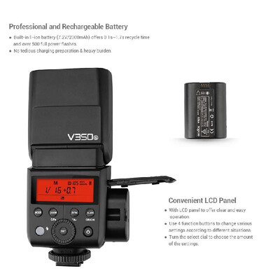 Godox V350S Compact Size 24G Wireless Speedlite Master Slave Camera Flash TTL 18000s HSS Built-in 2000mAh Li-ion Battery with B
Godox V350S Compact Size 24G Wireless Speedlite Master Slave Camera Flash TTL 18000s HSS Built-in 2000mAh Li-ion Battery with B