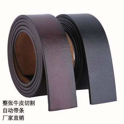 Mens leather automatic buckle belt with no head No buckle automatic belt business belt without head customization
Mens leather automatic buckle belt with no head No buckle automatic belt business belt without head customization
