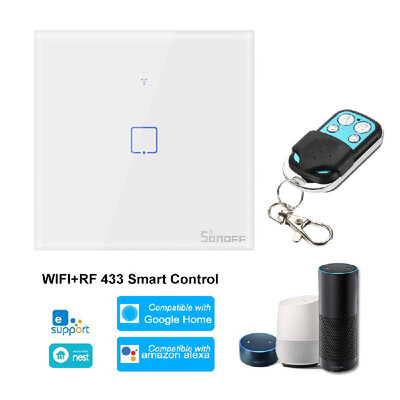 SONOFF T1UK3C-TX 3 Gang Smart WiFi Wall Light Switch 433Mhz Wireless Control RF Remote Controller APPTouch Control Timer UK Stand
SONOFF T1UK3C-TX 3 Gang Smart WiFi Wall Light Switch 433Mhz Wireless Control RF Remote Controller APPTouch Control Timer UK Stand