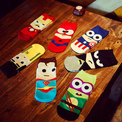 High Quality Super Hero Cartoon Mens Casual Ankle Cotton Socks Men Cotton Happy Art Boat Socks Random Color 7 Pairs
High Quality Super Hero Cartoon Mens Casual Ankle Cotton Socks Men Cotton Happy Art Boat Socks Random Color 7 Pairs