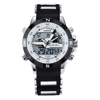 WEIDE WH1104 Dual Display Two Movement Quartz Digital Men Watch 3ATM Waterproof LCD Backlight Date Week Month Alarm SPL Split Time
WEIDE WH1104 Dual Display Two Movement Quartz Digital Men Watch 3ATM Waterproof LCD Backlight Date Week Month Alarm SPL Split Time