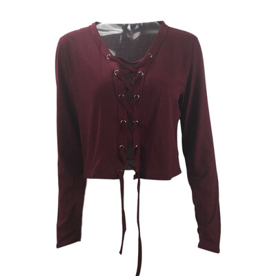 Fashion Autumn Womens Knitted Tops Stylish Lace-Up Tie Long Sleeve V Neck Clothing Slim Fit Casual Knitwear Blouses
Fashion Autumn Womens Knitted Tops Stylish Lace-Up Tie Long Sleeve V Neck Clothing Slim Fit Casual Knitwear Blouses
