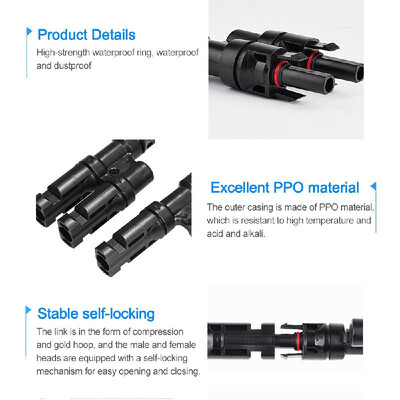 MC4 Branch Connector Solar Panel TY MaleFemale Branch Connectors Cable Splitter Coupler MMF FMM 1 Pair
MC4 Branch Connector Solar Panel TY MaleFemale Branch Connectors Cable Splitter Coupler MMF FMM 1 Pair