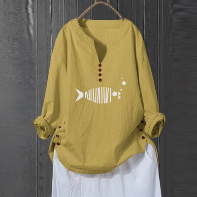 Roseonmyhand Plus Size Women Long Sleeve V-Neck Printed Cotton And Linen Tops Casual Blouse
Roseonmyhand Plus Size Women Long Sleeve V-Neck Printed Cotton And Linen Tops Casual Blouse