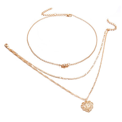 Lovely Vintage Gold Cross Heart Pendant Necklace For Women Minimalist Elegant Gold Silver Color 3 Layers Chain Necklace
Lovely Vintage Gold Cross Heart Pendant Necklace For Women Minimalist Elegant Gold Silver Color 3 Layers Chain Necklace