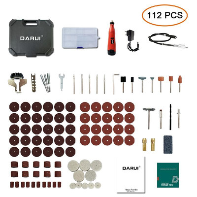DARUI 12V Electric Grinder Set 112 PCS Rechargeable Household Drill Grinding Rotary Tool Kit Electric Engraving Tools Hand-held Po
DARUI 12V Electric Grinder Set 112 PCS Rechargeable Household Drill Grinding Rotary Tool Kit Electric Engraving Tools Hand-held Po