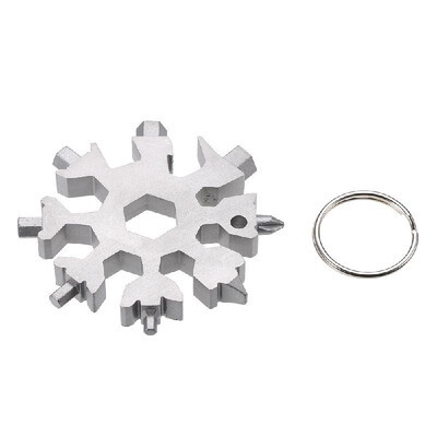 18 in 1 Snowflake Shaped Stainless Steel Multi-purpose Tool Card Compact Portable Multi-functional Screwdriver with Keychain
18 in 1 Snowflake Shaped Stainless Steel Multi-purpose Tool Card Compact Portable Multi-functional Screwdriver with Keychain