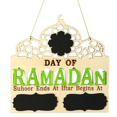 Greensen Islam Arabic Countdown to EID Mubarak Wooden Hang Message Board Plaque Ornament Decor
Greensen Islam Arabic Countdown to EID Mubarak Wooden Hang Message Board Plaque Ornament Decor