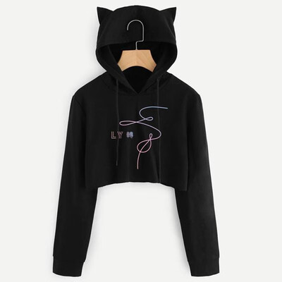 Fashion Women Autumn Cropped Hoodies Geometric Letter Print Long Sleeves Drawstring Cat Hooded Pullover Top Sweatshirt
Fashion Women Autumn Cropped Hoodies Geometric Letter Print Long Sleeves Drawstring Cat Hooded Pullover Top Sweatshirt