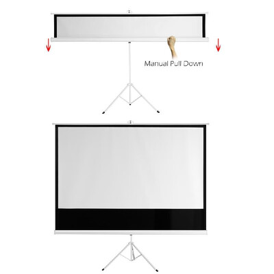 100-Inch HD Projection Screen Manual Pull Down 100Inch Diagonal Aspect Ratio 169 Projection Screen w Adjustable Length Tripod
100-Inch HD Projection Screen Manual Pull Down 100Inch Diagonal Aspect Ratio 169 Projection Screen w Adjustable Length Tripod