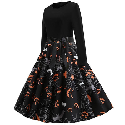 Ebay AliExpress new Halloween print stitching long sleeve large swing dress to send ribbon Color 2XL
Ebay AliExpress new Halloween print stitching long sleeve large swing dress to send ribbon Color 2XL