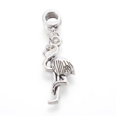 Alloy European Dangle Beads Large Hole Pendants with Iron Ring Flamingo Antique Silver 41mm Hole 5mm 29x12x3mm
Alloy European Dangle Beads Large Hole Pendants with Iron Ring Flamingo Antique Silver 41mm Hole 5mm 29x12x3mm