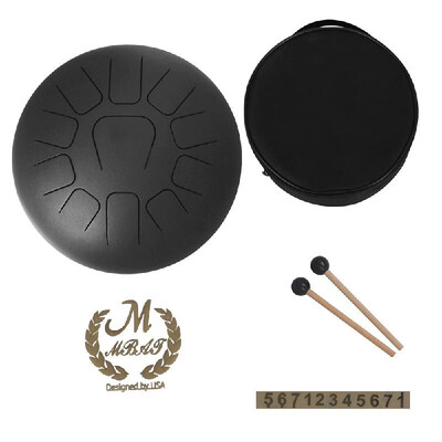 12 Inch Steel Tongue Drum 11-Tone Hand Pan Drum Stainless Steel Percussion Instrument with Drum Mallets Carry Bags Note Sticks
12 Inch Steel Tongue Drum 11-Tone Hand Pan Drum Stainless Steel Percussion Instrument with Drum Mallets Carry Bags Note Sticks