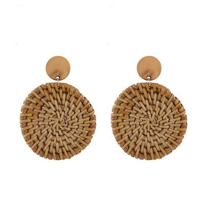 Flashbuy Bohemian Round Statement Earrings Handmade Rattan Earrings for Women Braid Geometric Pendientes Girls Wholesale Jewelry
Flashbuy Bohemian Round Statement Earrings Handmade Rattan Earrings for Women Braid Geometric Pendientes Girls Wholesale Jewelry