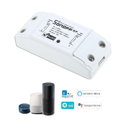 eWeLink RF Wifi Switch RF 433MHz Works with Alexa for Google Home 10A2200W Wireless Switch with Timing Function Remote Controlle
eWeLink RF Wifi Switch RF 433MHz Works with Alexa for Google Home 10A2200W Wireless Switch with Timing Function Remote Controlle