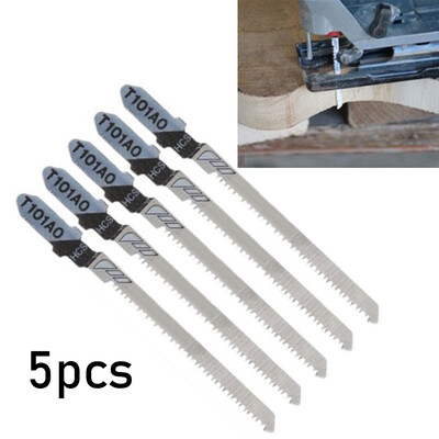 5pcs Assorted Metal Steel T-shank Jigsaw Blade Set Fitting For Plastic Wood Set