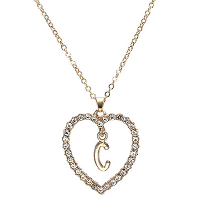 New Fashion Crystal Initial Personalized Letter Heart Pendent Name Necklace for Women Charm Gold Color Chain Choker Jewelry Gift
New Fashion Crystal Initial Personalized Letter Heart Pendent Name Necklace for Women Charm Gold Color Chain Choker Jewelry Gift