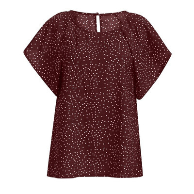 2019 Plus Size Summer Blouse Womens Shirt O-neck Bat Sleeves Ruffled Dot Print Short-sleeved Loose Bottoming Shirt Blouse
2019 Plus Size Summer Blouse Womens Shirt O-neck Bat Sleeves Ruffled Dot Print Short-sleeved Loose Bottoming Shirt Blouse