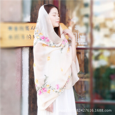 New Nepal retro national wind embroidered cotton&linen scarf sunscreen shawl Lijiang flower embroidery scarves
New Nepal retro national wind embroidered cotton&linen scarf sunscreen shawl Lijiang flower embroidery scarves