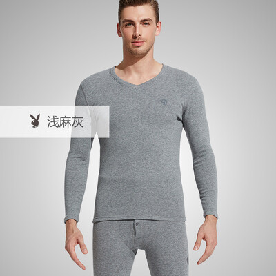 Playboy PLAYBOY autumn&winter mens thermal underwear set thermal underwear men plus velvet thick V-neck long-sleeved middle-aged warm cotton sweater light gray
Playboy PLAYBOY autumn&winter mens thermal underwear set thermal underwear men plus velvet thick V-neck long-sleeved middle-aged warm cotton sweater light gray