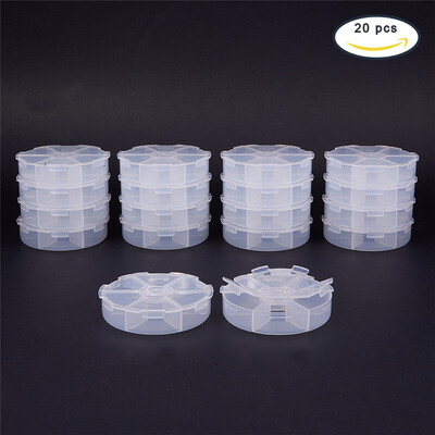 PH PANDAHALL 20 Pcs White 6 Compartments Round Resin Storage Box Bead Organizer Display Containers
PH PANDAHALL 20 Pcs White 6 Compartments Round Resin Storage Box Bead Organizer Display Containers