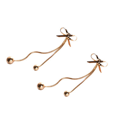 Beautiful Woman Bow Earrings Female Temperament Long Ear Chain Fringed Earrings Simple Hundred Match Personality Earrings
Beautiful Woman Bow Earrings Female Temperament Long Ear Chain Fringed Earrings Simple Hundred Match Personality Earrings